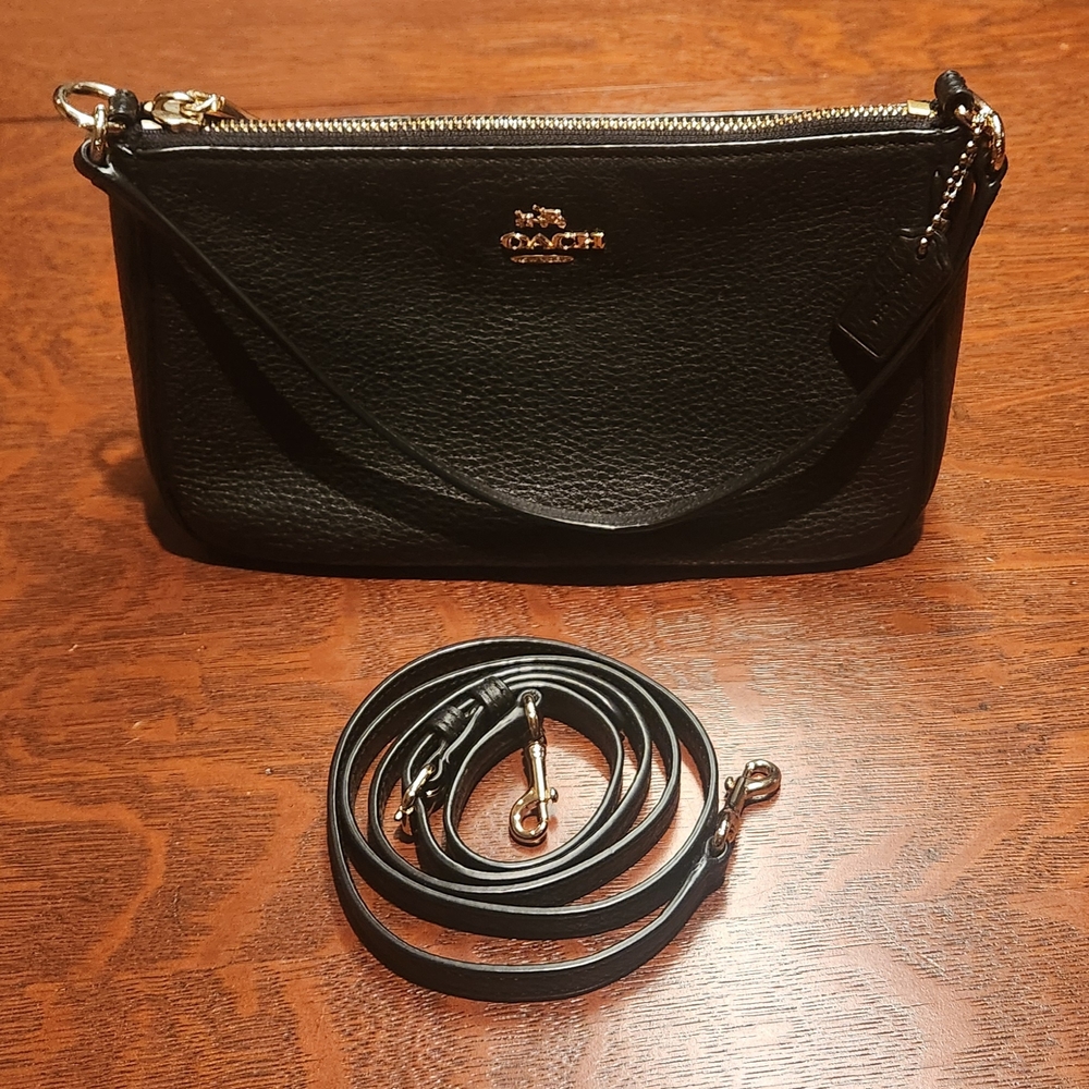 Coach Black Leather Crossbody Bag